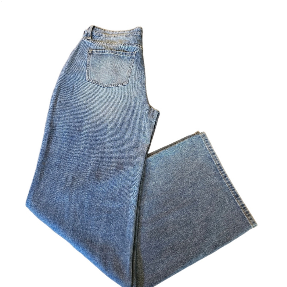Fashion Nova Floria Baggy Wide Leg Light/Med Wash Jeans Size 11 - Picture 3 of 16